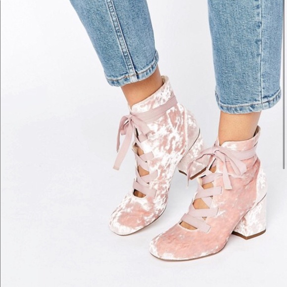 asos velvet boots